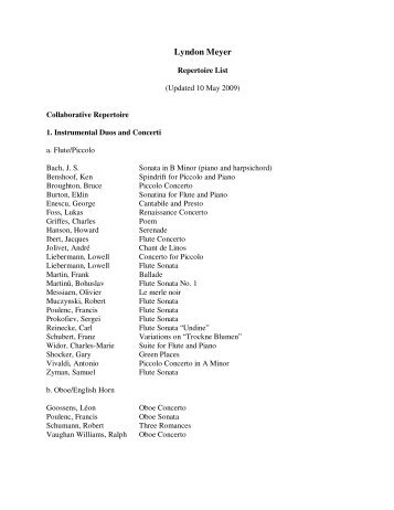 examples of repertoire examples of repertoire