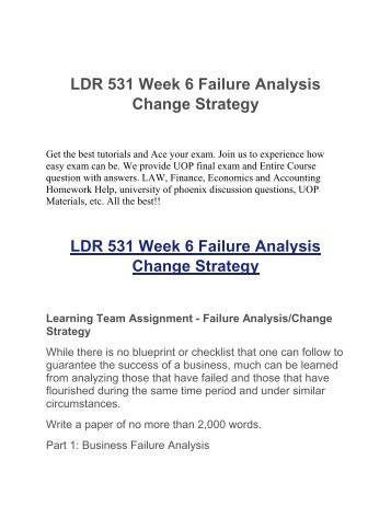 failure analysis change strategy copy failure analysis change strategy copy
