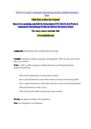 Maximizing Profits In Different Market Structures Custom Paper Maximizing Profits In Different Market Structures Reflective Essay English Class also Fahrenheit 451 Essay Thesis Essay For High School Application