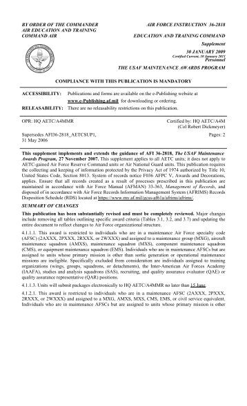By Order Of The Air Force Instruction 36 2502 | material support division working capital fund air By Order Of The Air Force Instruction 36 2502 | material support division working capital fund air