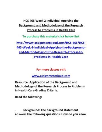 applying the background and methodology of applying the background and methodology of
