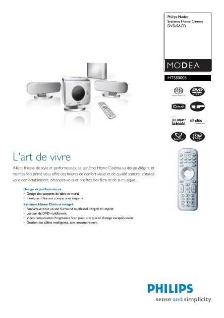 Philips Modea Syst Me Home Cin Ma Dvd Sacd Fiche Produit Fra