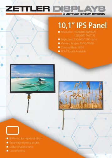 ZETTLER Displays IPS LCD Panels 10.1 Flyer 10.19