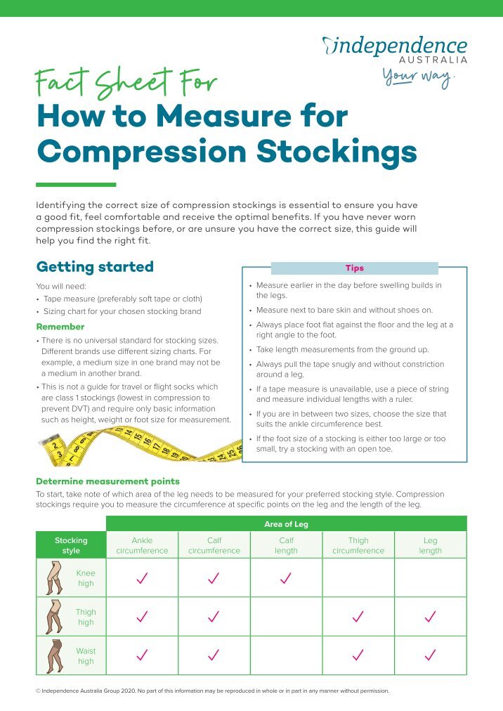How to Measure Compression Stockings