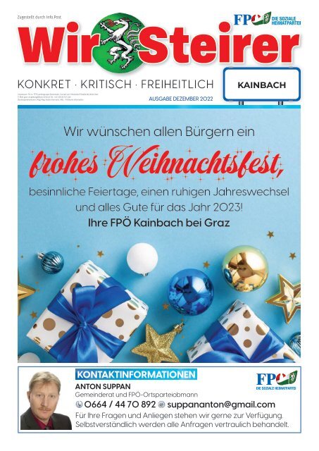 Wir Steirer - Kainbach -  Dezember 2022