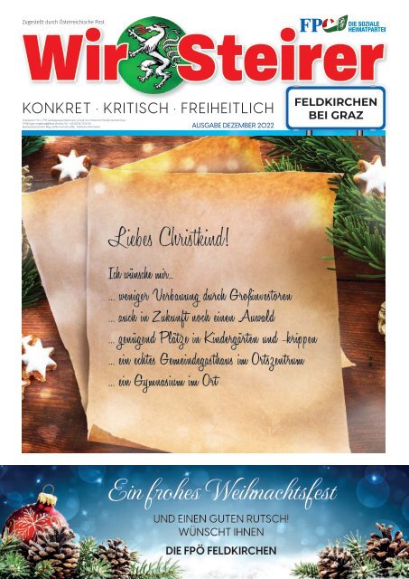 Wir Steirer -Feldkirchen bei Graz-  Dezember 2022