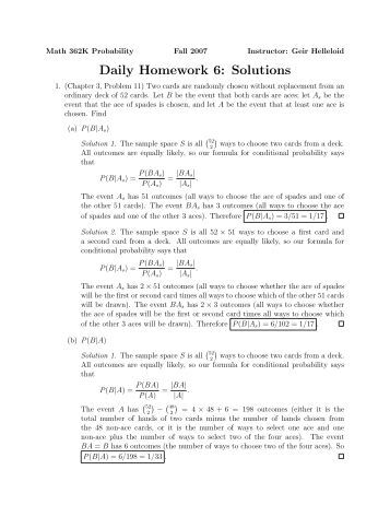 6 homework solutions