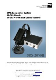 STAX Earspeaker System SR-303 Classic SR-202 + ... - PhonoPhono