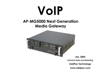 AP-MG5000 Next Generation Media Gateway