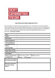 Next Generation Media Application Form - Centre for Multicultural ...