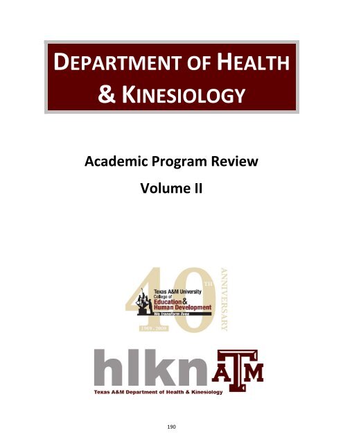 Dr. Stanley P. Brown  Department of Kinesiology