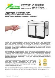 HeiPro Multifuel 3SP Stromgenerator Aggregat 2,8 kW 230 V / 50 Hz