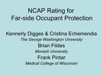 NCAP Rating for Far-side Occupant Protection - Automotive Safety ...