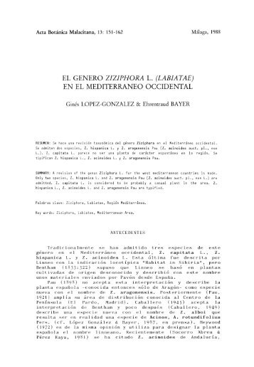 EL GENERO ZIZIPHORA L. (LABIA TAE) EN EL MEDITERRANEO ...