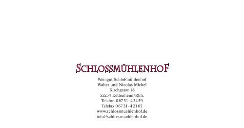 Preisliste 2012-2_Wgt. Michel_o.Preise - Weingut Schlossmühlenhof