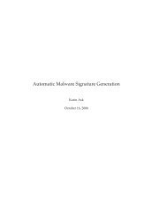 Automatic Malware Signature Generation