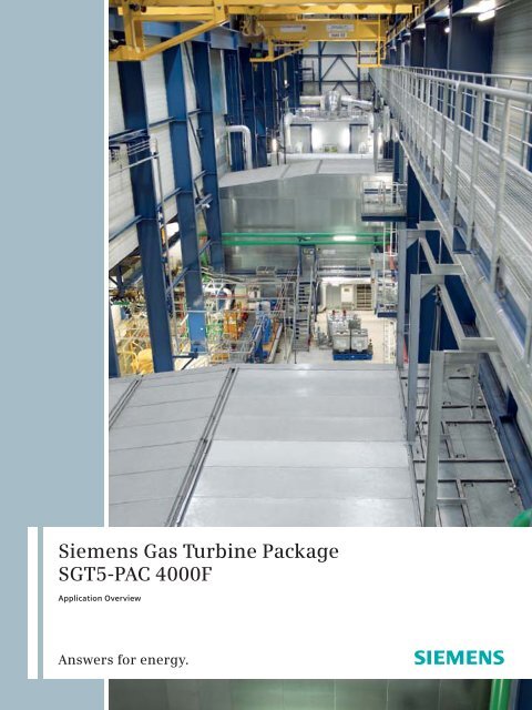 Siemens Gas Turbine Package SGT5-PAC 4000F - Siemens Energy