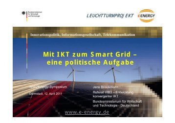 Mit IKT zum Smart Grid – eine politische Aufgabe - Web2Energy