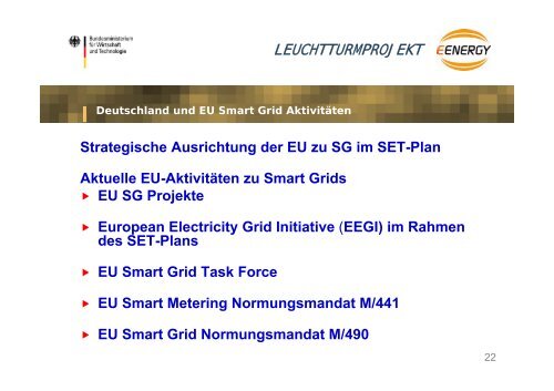 Mit IKT zum Smart Grid – eine politische Aufgabe - Web2Energy