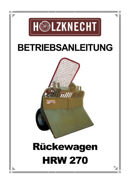 Rückewagen HRW 270 - Hagmann + Hug AG