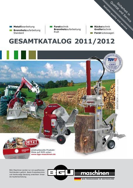 GesamtkataloG 2011/2012 - BGU Maschinen