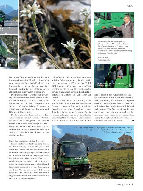 Bericht aus Unimog Magazin 2/2006 - EGGERS Fahrzeugbau GmbH