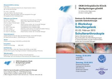 3. Workshop Schultergelenk PDF - Orthopädische Klinik ...