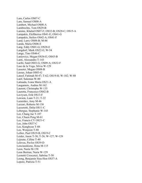 Abstracts by Author