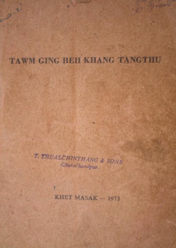 Tawmging beh khang tangthu - Zomi Online Library