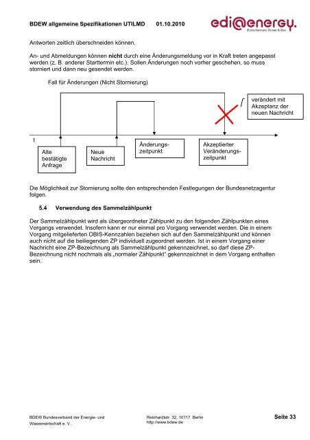 UTILMD Allgemeine Spezifikationen ( AHB ) - Bundesnetzagentur