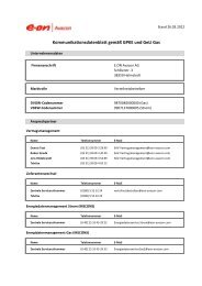 Kommunikationsdatenblatt gemäß GPKE und GeLi Gas