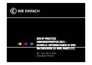 B2B by Practice Practice Anwendertreffen 2011 ... - Next Level Help