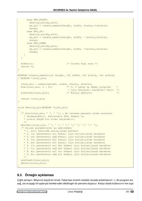 NCURSES ile YazÄ±lÄ±m GeliÂ¸stirme NASIL