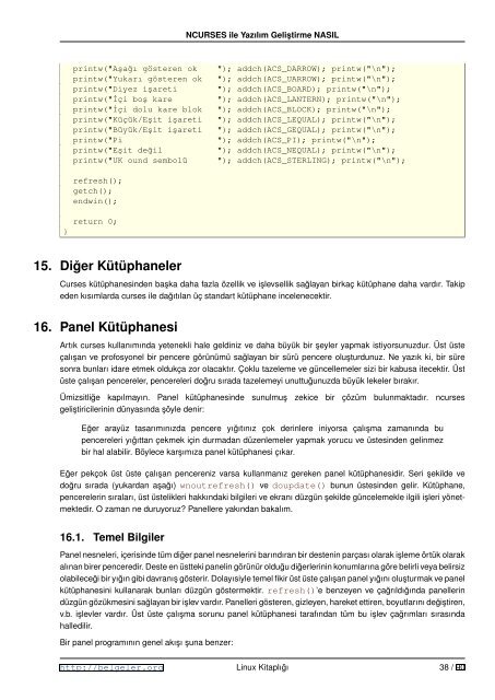 NCURSES ile YazÄ±lÄ±m GeliÂ¸stirme NASIL
