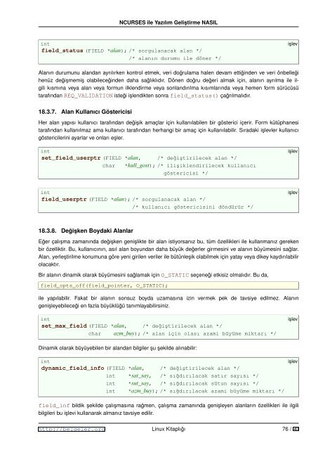 NCURSES ile YazÄ±lÄ±m GeliÂ¸stirme NASIL