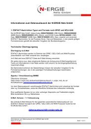 Informationen zum Datenaustausch der N-ERGIE Netz GmbH ...