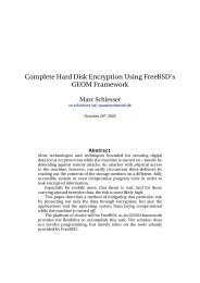Complete Hard Disk Encryption Using FreeBSD's GEOM Framework