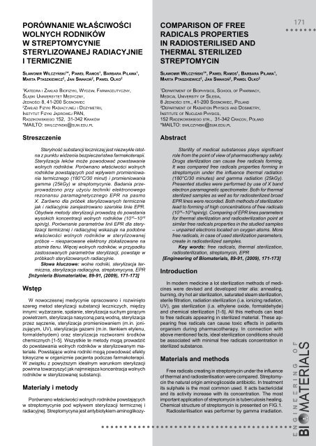 89-91 - Polskie Stowarzyszenie Biomateriałów