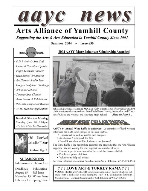 Summer - Art Harvest Studio Tour of Yamhill County
