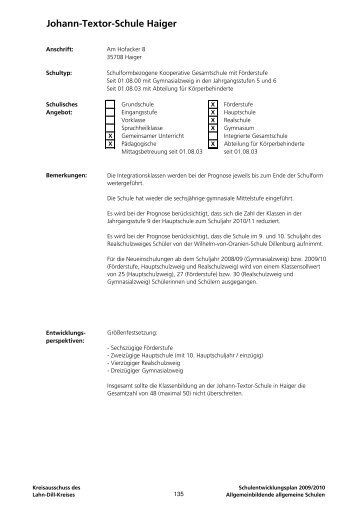 Haiger Johann-Textor-Schule - Lahn-Dill-Kreis