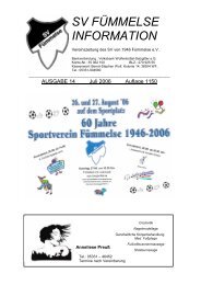 Ausgabe Nr. 14 Juli 2006 - SV Fümmelse - T-Online