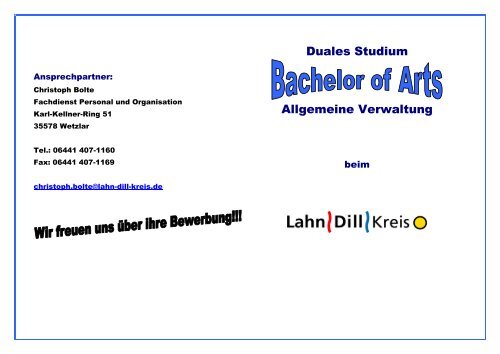 Bachelor of Arts - Allgemeine Verwaltung - Lahn-Dill-Kreis