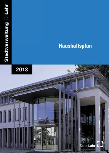 Haushaltsplan Stadt Lahr 2013 (application/pdf)