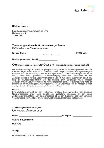 Zustellungsvollmacht ohne Verwaltervertrag (application/pdf)