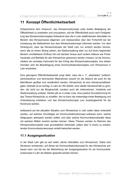 Integriertes Klimaschutzkonzept Lahr 2012 - Endbericht - Stadt Lahr