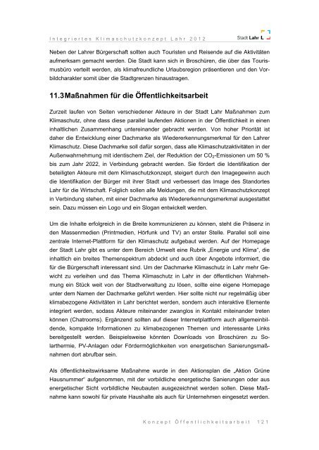 Integriertes Klimaschutzkonzept Lahr 2012 - Endbericht - Stadt Lahr