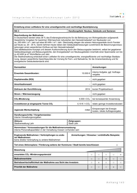 Integriertes Klimaschutzkonzept Lahr 2012 - Endbericht - Stadt Lahr