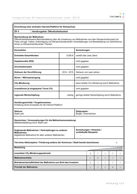 Integriertes Klimaschutzkonzept Lahr 2012 - Endbericht - Stadt Lahr