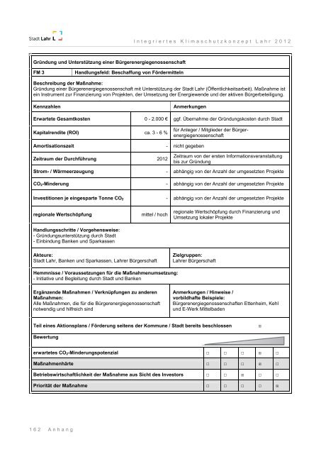 Integriertes Klimaschutzkonzept Lahr 2012 - Endbericht - Stadt Lahr