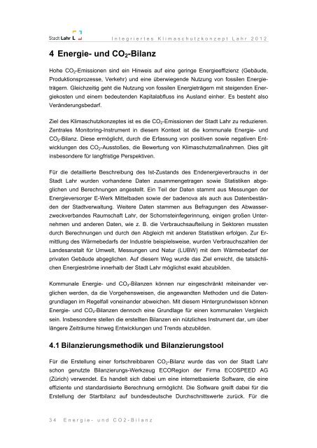 Integriertes Klimaschutzkonzept Lahr 2012 - Endbericht - Stadt Lahr